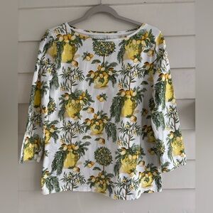 Talbots Lemon Tree Top Size Large